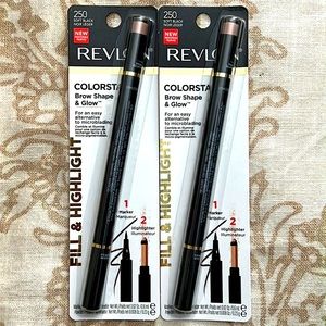 2x Revlon Colorstay Brow Shape & Glow 250 Soft Black NWT